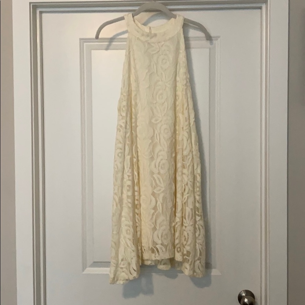 Altar’d State high-neck creme dress